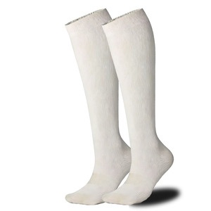 Calcetines <span class=keywords><strong>de</strong></span> Compresión <span class=keywords><strong>de</strong></span> Fibra <span class=keywords><strong>de</strong></span> Bambú Transpirables con Patrón Ondulado, para Correr y Saltar la <span class=keywords><strong>Cuerda</strong></span>, Deportes <span class=keywords><strong>de</strong></span> Fitness, Hasta la Rodilla - Product Image 5