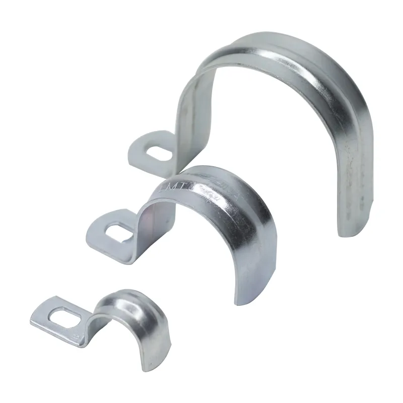 Zinc Plated Pipe Saddle Clamp F Type Clamp with Ellipse Hole