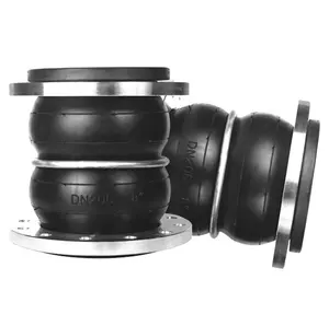 Rubber Expansion Joint Flange Din Flange Standard Flexible Rubber Joint Pn16 Rubber Expansion Joint Flexible Double Ball Rubber Soft Joint Flange