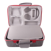 Sac de protection de luxe, sac à poignée réglable/rangement/sac à main à bandoulière voyage/étui de transport pour PS5-noir et gris