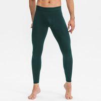 Leggings de fitness ajustés pour hommes, en Spandex/Polyester, longueur intégrale, taille élastique, séchage rapide, respirants, anti-humidité