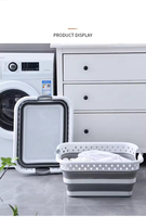Panier à linge pliable écologique, panier en plastique rectangulaire pliable pour enfants, pour une maison propre et bien rangée