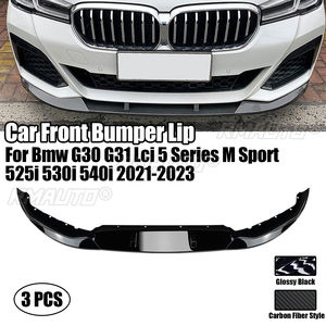 Protector de Parachoques Delantero para BMW Serie 5 G30 LCI M Sport 525i 530i 540i, Difusor, Alerón, Estilo Fibra de Carbono, 2020-2022 - Product Image 1