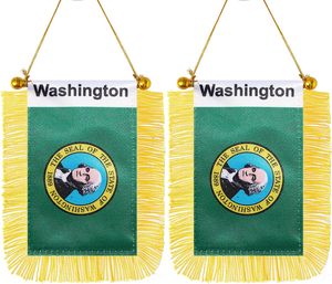 <span class=keywords><strong>Drapeau</strong></span> américain à suspendre à la fenêtre, mini <span class=keywords><strong>drapeau</strong></span> de l'État de Hawaï avec poteau, pompon et ventouse pour décoration de rétroviseur - Product Image 2