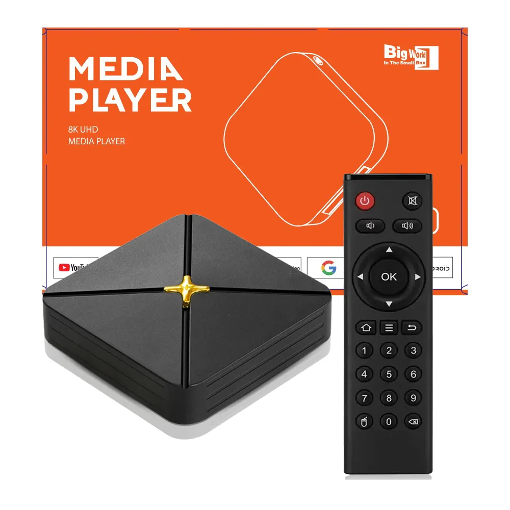 OEM ODM 1000M lan Amlogic S905X3 TVbox 4k Ott 2gb 4GB Ram 16gb 32GB 64GB Rom Android9スマートテレビボックス