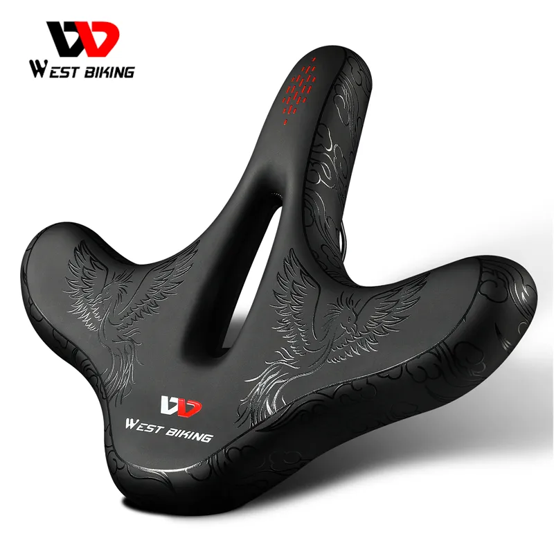 WEST BIKING Ghế Ngồi Xe Đạp Thoải Mái Quá Khổ Thoải Mái Thay Thế Thoải Mái Nhất Yên Xe Đạp Đệm Mềm Rộng Cho Xe Đạp Spin Bike