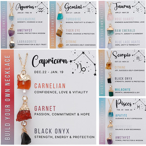 Collar de cristal curativo de piedra cruda al por mayor conjunto de joyería espiritual de energía positiva empática regalos - Product Image 2