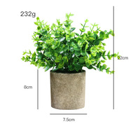 Plante Artificielle PT003-1 avec Pots Décoration de Bureau Mini Plante en Pot Bureau Faux Artificielle En Plastique Mariage Carton Herbe