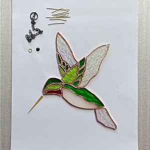 Panneaux décoratifs étanches en verre teinté de 3 mm pour fenêtres et portes, motifs papillons et animaux, art suspendu <span class=keywords><strong>Tiffany</strong></span> - Product Image 3