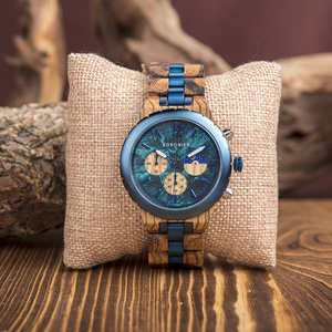 Quickshipping Nouvelle arrivée Montre de luxe en acier inoxydable avec cadran en bois Chronographe Calendrier Caractéristiques OEM pour Business Cartoon Dropshipping - Product Image 5