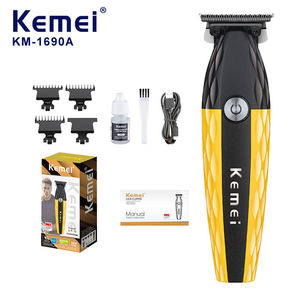 Tondeuse à cheveux <span class=keywords><strong>électrique</strong></span> professionnelle Kemei KM-1690A à lames zéro espacement pour hommes, rechargeable, pour finitions de coupe - Product Image 5