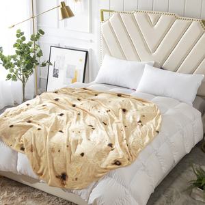 Couverture molletonnée personnalisée à motif <span class=keywords><strong>de</strong></span> tortillas pour adulte et enfant, couverture en flanelle <span class=keywords><strong>de</strong></span> Pizza Super douce - Product Image 5