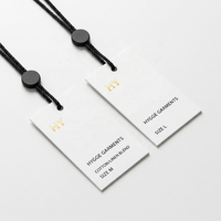 Étiquettes suspendues en feuille d'or de haute qualité, sur mesure pour l'emballage de bijoux et l'étiquetage de vêtements de luxe pour boutiques