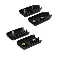 Accessoires de cordage en nylon PP noir mat, pinces de serrage