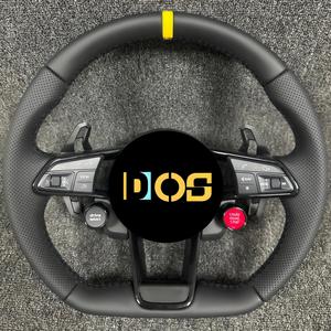 Pour VW Passat B9 volant en Fiber de carbone forgé point bleu cuir perforé personnalisé Style <span class=keywords><strong>R8</strong></span> mise à niveau du volant de voiture - Product Image 5