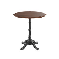 Meubles de restaurant de style médiéval et chinois classique en bois massif et métal, ensemble table et chaises pour café et hôtel