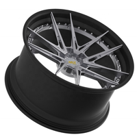 Jantes forgées 2 pièces 5x120/112/130, finition noir satiné populaire, lèvre profonde concave, 19 20 21 22 23 pouces pour voitures de luxe