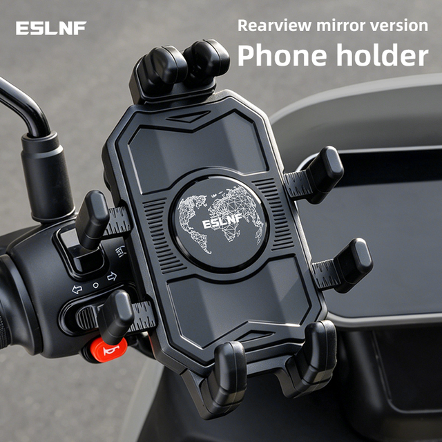 ESLNF Anti-Shake 8-Claw Bike Phone Holder Shock Absorption 360° Rotation Universal Bicycle Phone Mount