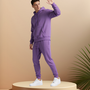 Unisex Blank Cotton Sweatsuit Sweat Pants Tracksuit Custom Sweatpants and Hoodie Jogger <b>Sets</b> 2 Piece Track Suit for Men - Product Image 2