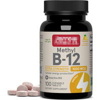 Fabricant de compléments alimentaires en Chine, complément de méthylcobalamine extra fort, 100 comprimés, complément pour le métabolisme énergétique cellulaire