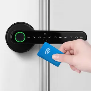 Smart Latch Lock Digital Handle Remote Control Password Cards Key Ttlock App Hotel Airbnb Home Door Locks