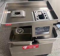 Nieuwe multifunctionele elektrische vleessnijder & -molen, dubbelzijdige vleesverwerker met mes van gelegeerd staal, semi-automatisch