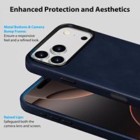 Étui en cuir PU de qualité supérieure pour iPhone 18/18 Pro/18 Pro Max, cuir végétalien écologique, coque magnétique, fabricant OEM/ODM