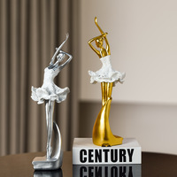 Petite figurine de ballerine mignonne style art nordique, décoration créative pour chambre d'enfant et bureau, cadeau