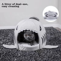 Vente en gros de lits pour animaux de compagnie MJ Brand, chaleureux et écologiques, en forme de grotte, avec 100% coton et polaire corail, 40x40x38cm, pour petits animaux