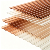 Panneau de toiture en polycarbonate ondulé léger insonorisant pour atelier, balcon, ombrage, ferme, serre de légumes