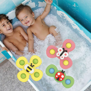 Jouets de bain attrayants pour bébés garçons, anti-stress, à rotation, à presser, à <span class=keywords><strong>ventouse</strong></span>, pour le toucher des doigts - Product Image 1