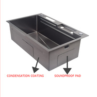2023 Tiktok style Offre Spéciale multifonctionnel SUS 304 cascade évier de cuisine avec distributeur de savon porte-couteau et lave-gobelet