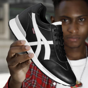 Zapatillas Blancas con Plataforma de 8cm para Hombre, Modernas, con Cordones, Casuales, con Rayas y Forro de Malla - Product Image 4