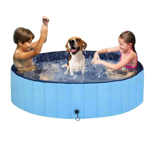 Foldable Hard Plastic Kiddie Pool Collapsible Pet Bath Tub Swimming Pool for Dogs Kiddy Pets Cats