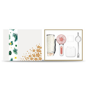 Özelleştirilmiş resmi kurumsal hediye seti şarj şemsiye el elektrikli fan promosyon hediye seti - Product Image 5