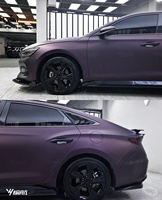Vente de liquidation B2B, film de protection de carrosserie pour voiture ultra mat 55 pieds, violet magique à noir, vinyle PVC anti-rayures, film de changement de couleur pour automobile