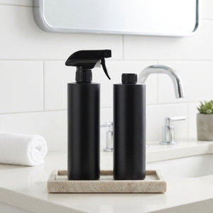Bouteille pulvérisateur vide en HDPE noir de 500 ml avec gâchette, rechargeable, pour cuisine, salle de bain, nettoyage de voiture – Bouteille pulvérisateur en plastique vide - Product Image 3