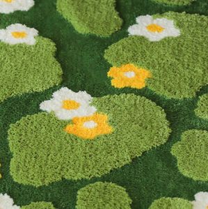 DaiRui Flocado Alfombra de baño Dormitorio Alfombra de sala de estar con mechones Alfombra de musgo tejida a máquina - Product Image 3