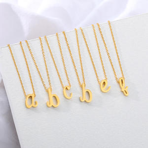 Tiny Cursive <strong>Initial</strong> <strong>Necklace</strong> Dainty Lowercase Letter <strong>Necklace</strong> Delicate Name Gift for Mom <strong>Child</strong> Sister - Product Image 5