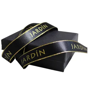 Custom nastro di raso oro trim ribbon