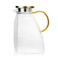 Pichet à limonade en verre en gros d'usine, grande capacité, en verre borosilicate de haute qualité