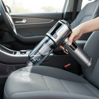 Aspirateur de voiture à affichage numérique, portable, sans balais, petit, puissant, souffleur de poussière, haute aspiration, filtre HEPA, chargement USB