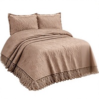 Ensemble de literie en dentelle de style européen personnalisable, comprenant une couvre-lit et une taie d'oreiller en chenille, pour le commerce transfrontalier exclusif