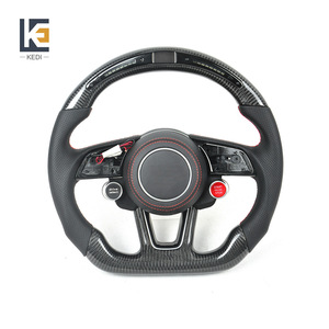 Kedi Carbon Fiber Steering <b>Wheel</b> 3 <b>Spokes</b> Racing Style For Audi S3 S4 S5 S6 S7 2013-2016 - Product Image 1