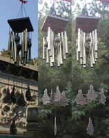 Pendentif Feng Shui en bois massif carillon éolien en bronze carillon éolien multi-tube antirouille en alliage de cuivre carillon éolien surdimensionné