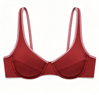 Badpak van gerecycled textiel voor dames, met beugelbeha, haaksluiting achter, hoge snit, cheeky bottom, tweedelig, strandkleding