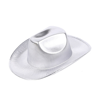 Cappello da Cowboy in Tessuto Neon Dorato per Adulti, per Feste di Laurea, Capodanno, Halloween, Ringraziamento, Festa del Papà, Spettacoli