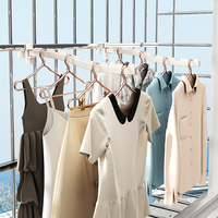 SANIPRO Séchoir à linge pliable de type pince pour voyage, séchoir extérieur peu encombrant pour balcon et fenêtre