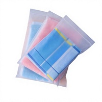 Sacs en plastique transparent givré personnalisés en gros, autocollants, recyclables en CPE, pour t-shirts, avec fermeture éclair et logos