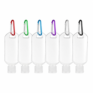 Bouteilles vides de désinfectant pour les mains de 30 ml, 50 ml, 60 ml avec clip mousqueton, flacons pulvérisateurs en plastique rechargeables format voyage - Product Image 2